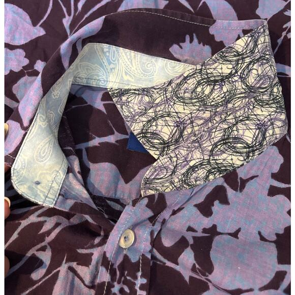 Size L | GEORG ROTH Los Angeles Men’s Button Front Abstract Floral Casual Shirt - Picture 10 of 14